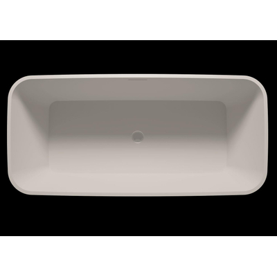 Zeza Viggo Baignoire îlot 160x75x55.5cm Solid Surface blanc mat