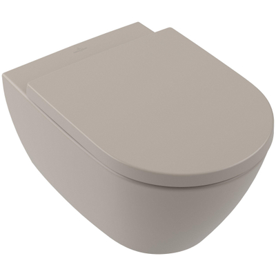 Villeroy & Boch Subway 2.0 diepspoelcloset - zonder spoelrand - 56x37x36.5cm - mat almond (beige)