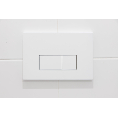 Geberit Duofix Element - UP320 - QeramiQ metal bedieningsplaat - wand - 112cm - rechthoekige knoppen - metaal - mat wit