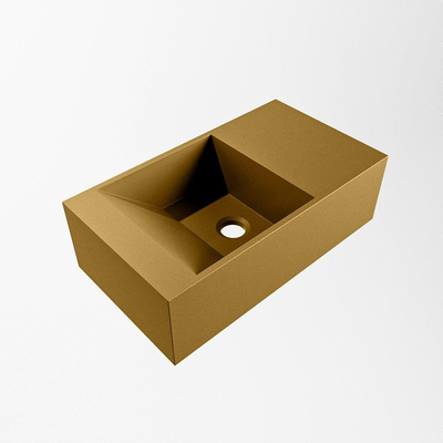 Mondiaz TYNE Fontaine - 40x23x12cm - lavabo Droit - sans trous de robinet - solid surface - Oro