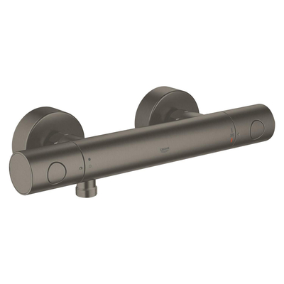Grohe Grohtherm 1000 Cosmopolitan M Douchekraan - thermostatisch - met koppelingen - EcoJoy - volumegreep met ecobutton - brushed hard graphite (antraciet)