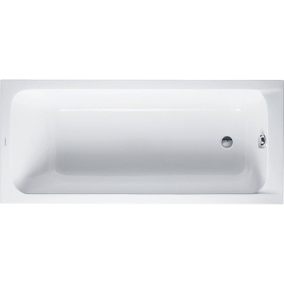 Duravit D-code Kunststof bad acryl rechthoekig - 160x70x40cm - zonder poten (afvoer bij voeteneinde) - glans wit