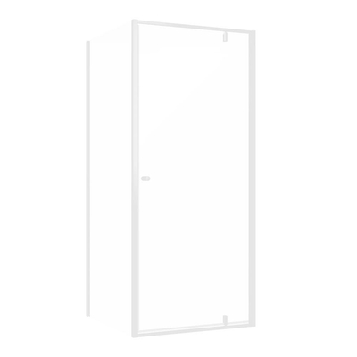 Sealskin Contour Porte pivotante avec paroi latérale 90x90x200 cm, verre de sécurité clair 6 mm Blanc mat