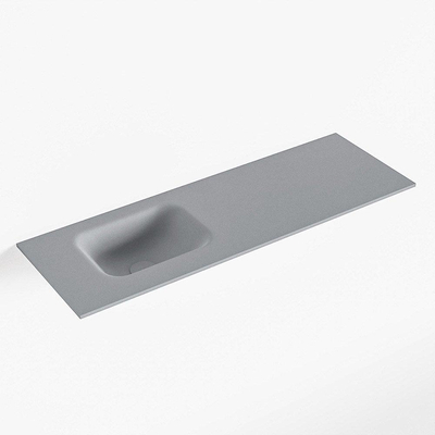 Mondiaz LEX Fontaine - 90x30x0.9cm - lavabo à gauche - sans trous de robinet - pour meuble de WC - Solid surface - Plata