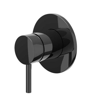 IVY Bond Partie apparente - pour mitigeur de douche encastré - monocommande - rosace ronde - Chrome noir PVD