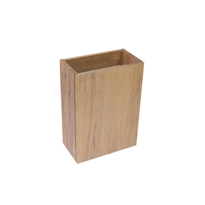 Saniclass Holz Atelier Ensemble meuble WC - 40x60.5cm - 1 porte - lave-mains travertin - trou de robinet à droite - chêne naturel