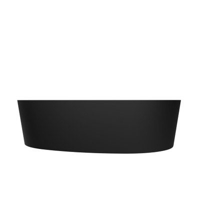 Arcqua Rocker vasque à poser - 50x37x13cm - organique - cast marble - noir mat
