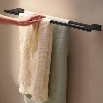 Hansgrohe AddStoris S dubbel handdoekrek mat zwart