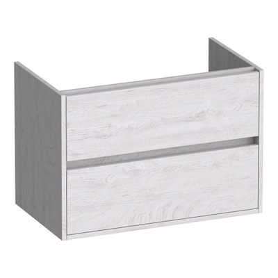 BRAUER Adore meuble sous-lavabo - 80x46x55cm - 2 tiroirs softclose - sans poignées - 1 découpe pour siphon - Forest Seashell