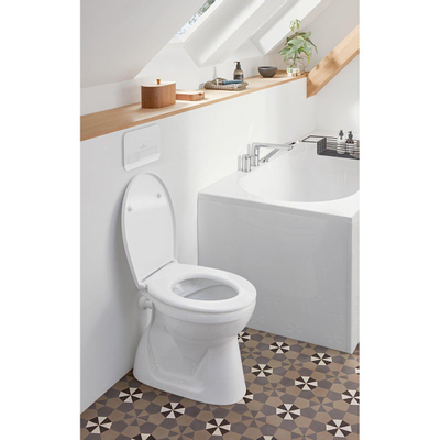 Villeroy & Boch O.novo Abattant WC frein de chute déclipsable 36.8x4.9cm Blanc Alpin