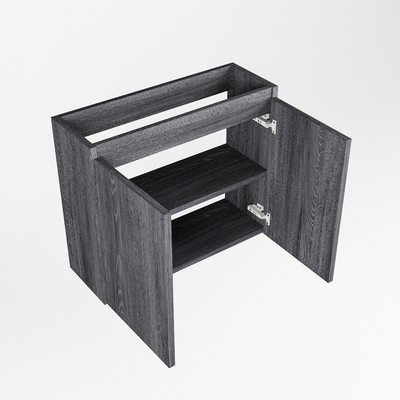 MONDIAZ TURE meuble de toilettes avec 2 portes couleur anthracite 60cm de large