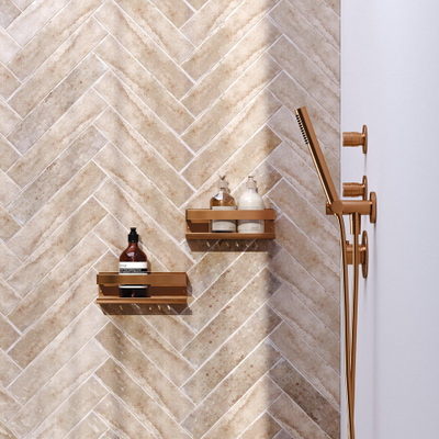 Brauer Etagère de douche - 23x8cm - Cuivre brossé