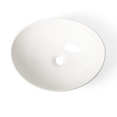 Plieger Scale vasque à poser en céramique ovale 40,6x32,2x18,2 blanc