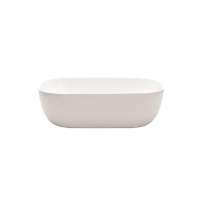 Crosswater Real Vasque - à poser - rectangulaire - 49x40x14,5cm - sans trop-plein - porcelaine blanche