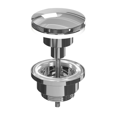 INK Stop&Go Bouchon de vidage bonde clic-clac Chrome