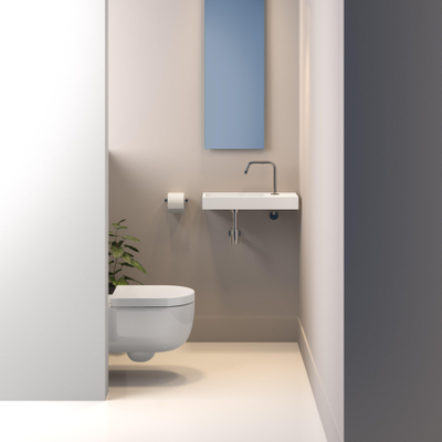Clou Mini Wash Me lave-mains 56x24cm droite en pierre minérale Blanc