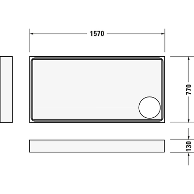 Duravit Starck slimline douchebak 160x80cm wit