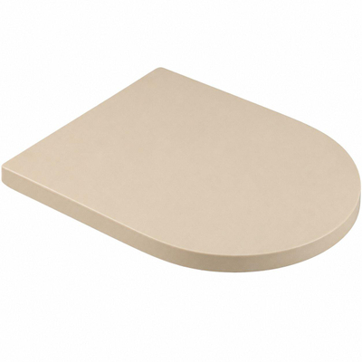 FugaFlow Eccelente Pietra Ensemble WC mural - 36,3x51,7cm - chasse profonde - sans rebord - abattant 35mm - beige