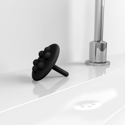 Clou Wash Me arrêt d'eau en silicone silicone Noir
