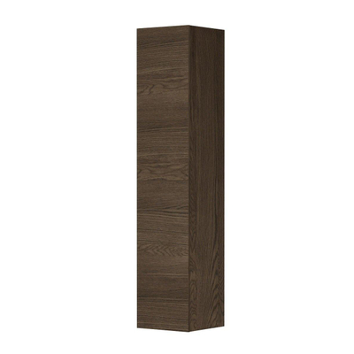 INK Hoge kast - 35x37x169cm - 1 deur - Links en rechtsdraaiend - greeploos - massief eiken - charcoal
