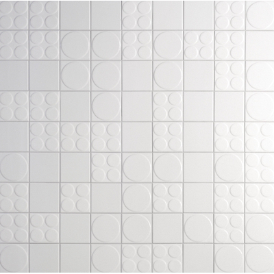 Mosa Kho Liang Listel décoratif - 9,7x9,7cm - 7,8mm - Blanc