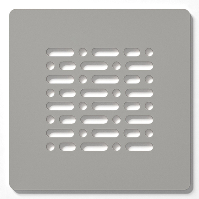 ZEZA Grade grille de douche - 13x13cm - Perla (gris clair)