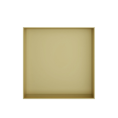 Hotbath &MORE Inbouwbox of inbouwnis - 30x30x10 - frameless - PVD - geborsteld messing (goud)