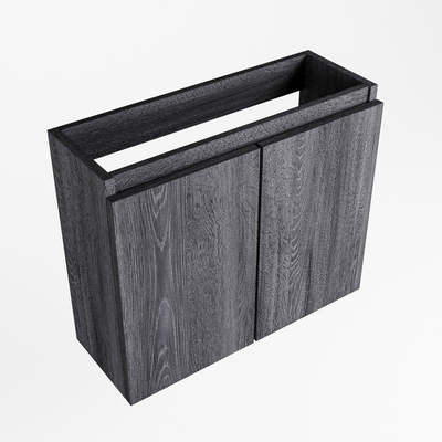 MONDIAZ TURE meuble de toilettes avec 2 portes couleur anthracite 60cm de large