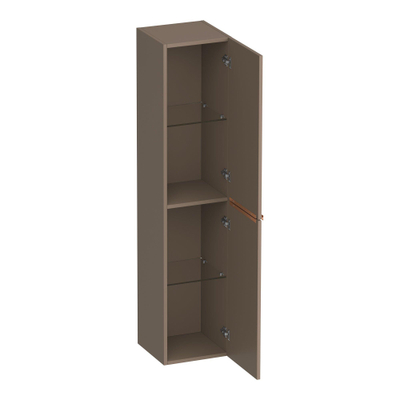 BRAUER Elevate armoire de salle de bains - 160x35x35cm - sans poignées rapportées - 2 portes - ouverture à gauche ou à droite - moka mat