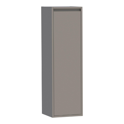 BRAUER Adore badkamerkast - 120x35x35cm - met 1 deur greeploos rechtsdraaiend mat taupe