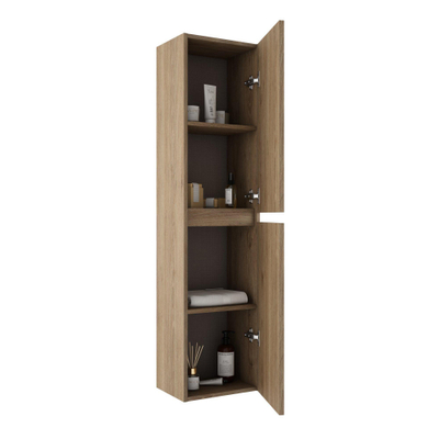 FugaFlow Eccelente Arredo Armoirecolonne 34.5x140x26.9cm 2 portes sans poignée chêne