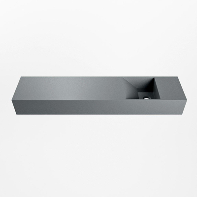 Mondiaz TYNE Fontaine - 100x23x12cm - lavabo Droit - sans trous de robinet - solid surface - Plata