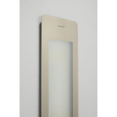 Sunshower Round Plus L infrarood + UV licht opbouw incl installatieset hoek 185x33x25cm full body inclusief 5 jaar garantie Sand White