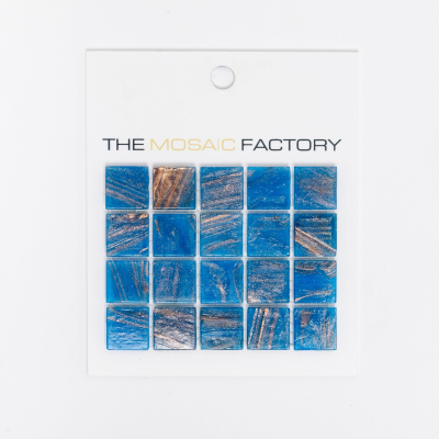 ÉCHANTILLON The Mosaic Factory Amsterdam carreau mosaïque 2x2x0.4cm pour mur et sol pour intérieur et extérieur carré Verre Bleu