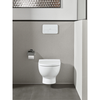 Villeroy & Boch Elements - Tender Porte-rouleau de papier toilette avec couvercle - 134 x 38 x 132 mm - chromé