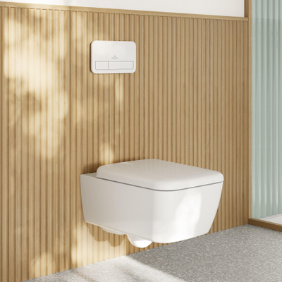 Villeroy & Boch Skyla pack wandcloset - met zitting Twistflush - glans wit