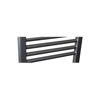 Sanicare Radiateur électrique - 172x45cm - 920W - design - thermostat - chrome - en bas à droite - gunmetal (anthracite)