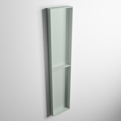 Mondiaz Easy nis 29.5x89.5x8cm voor Inbouw/opbouw 2 open vakken Solid surface Greey/Greey