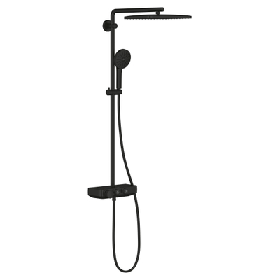 GROHE Vitalio Joy doucheset - 35x23cm - rechthoek - thermostatisch - SmartControl - mat zwart