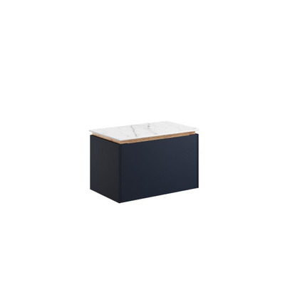 Crosswater Mada Meuble sous-lavabo - 60x36x35.5cm - 1 tiroir - MDF - Bleu indigo
