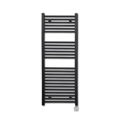 Sanicare Lumara Radiateur electrique - 120x50cm - 750W - thermostat argente - en bas à droite - wifi - aluminium - noir mat