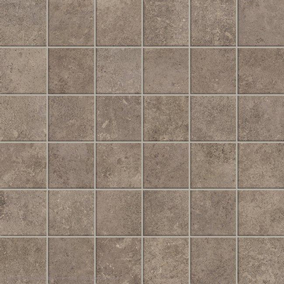 Atlas Concorde Solution carreau mosaïque - 29,6x29,6cm - 8mm - rectifié - effet béton - Taupe