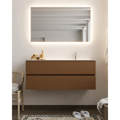 Mondiaz VICA Ensemble de meuble de salle de bain - 120cm - meuble sous-vasque repos - 2 tiroirs - lavabo cloud droite - 1 trou de robinet - version XL 60cm haut