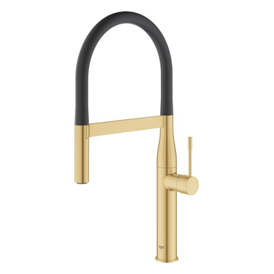 Grohe Essence Keukenkraan - hoog - 2 straalsoorten - met profesionele handdouche - brushed cool sunrise (goud)
