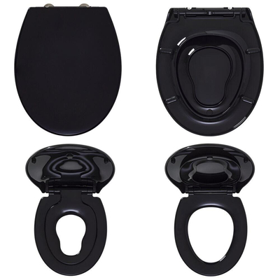 Tiger Tulsa Abattant de toilette avec siège enfant Thermoplast Noir