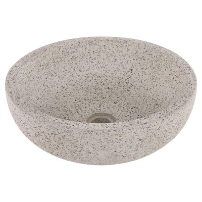 Adema Prime Essential ensemble de meuble de salle de bain -059.5x55x45.5cm - plan sous vasque - vasque en terrazzo - noyer