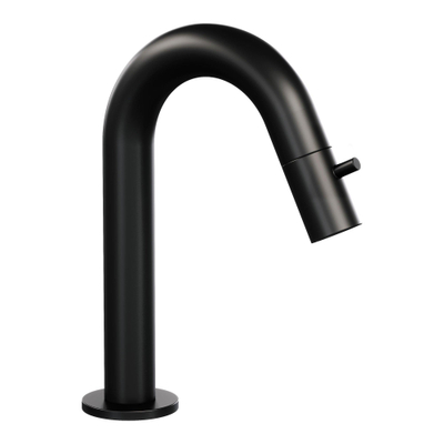BRAUER Black Edition Robinet de lavabo - posé - bec 12,1 cm - Noir mat