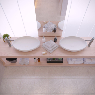 Ideavit lavabo autoportant - 60x40x11.2cm - solid surface blanc mat