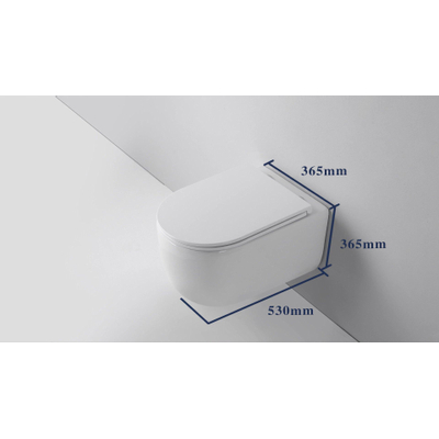 QeramiQ Dely Abattant WC - frein de chute - déclipsable - slim - blanc brillant