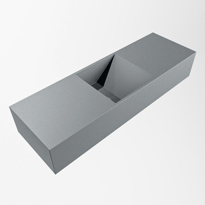 Mondiaz TYNE Fontein - 70x23x12cm - wasbak midden - zonder kraangaten - solid surface - Plata